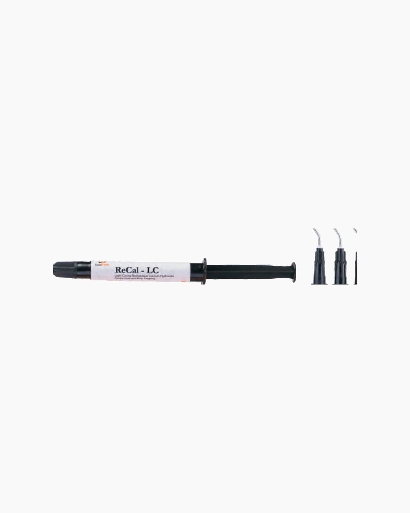 ReCal LC Light-Cure Calcium Hydroxide Liner 2.5g Syringe – syringe and dispensing tips