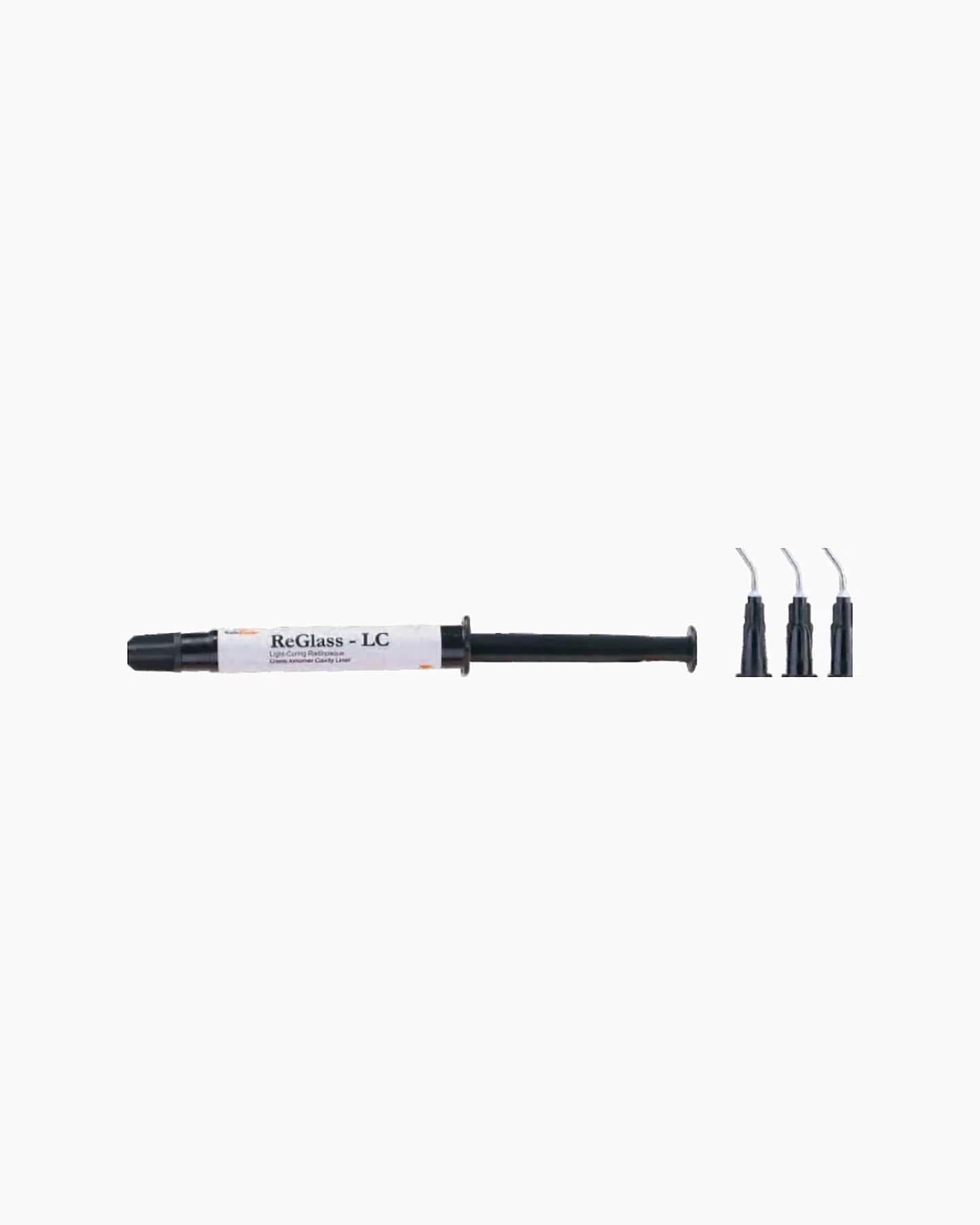 ReGlass LC Light-Cure Radiopaque Glass Ionomer Liner 2.5g Syringe – syringe and dispensing tips